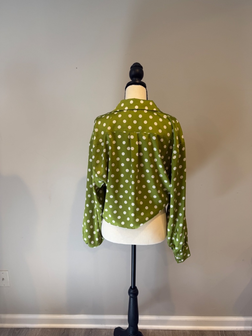 NWT CINQ a SEPT Camille Polka Dot Marianna Top Size M Color Pickle/ivory - Picture 2 of 10